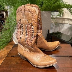 Coconuts Paisley Cowboy Boots size 9M